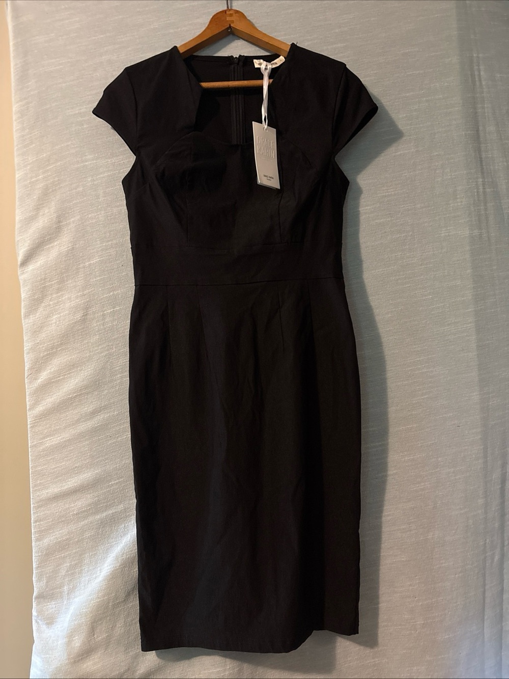 Grace Karin Pencil Dress Cap Sleeves Back Zipper Black Women’s Sz S NWT